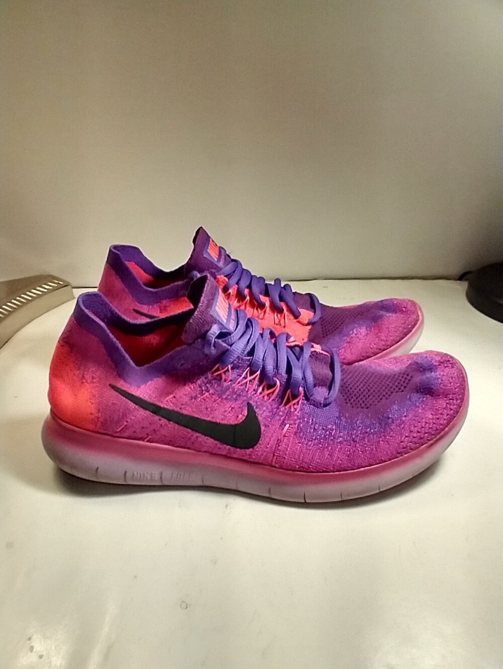 Nike Free RN Flyknit 2017 Running Shoes Women's sz 8.5 (880844-600).